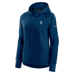 Seattle Kraken Fanatics Women's Authentic Pro Pullover Hoodie - Heather Deep Sea Blue | US 5102231