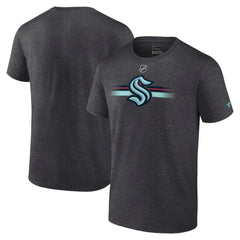 Seattle Kraken Fanatics Authentic Pro Secondary Logo T-Shirt - Heather Charcoal | US 5103322