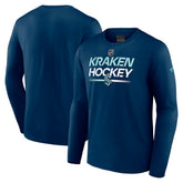 Seattle Kraken Fanatics Authentic Pro Primary Long Sleeve T-Shirt - Deep Sea Blue | US 5103603