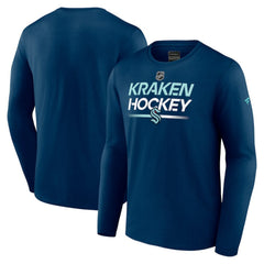 Seattle Kraken Fanatics Authentic Pro Primary Long Sleeve T-Shirt - Deep Sea Blue | US 5103603