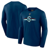 Seattle Kraken Fanatics Authentic Pro Secondary Long Sleeve T-Shirt - Deep Sea Blue | US 5103701