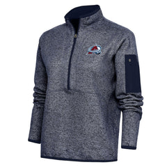 Colorado Avalanche Antigua Women's Team Logo Fortune Quarter-Zip Jacket - Heather Navy | US 5104411