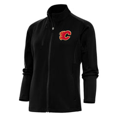 Calgary Flames Antigua Women's Team Logo Generation Full-Zip Jacket - Black | US 5104519