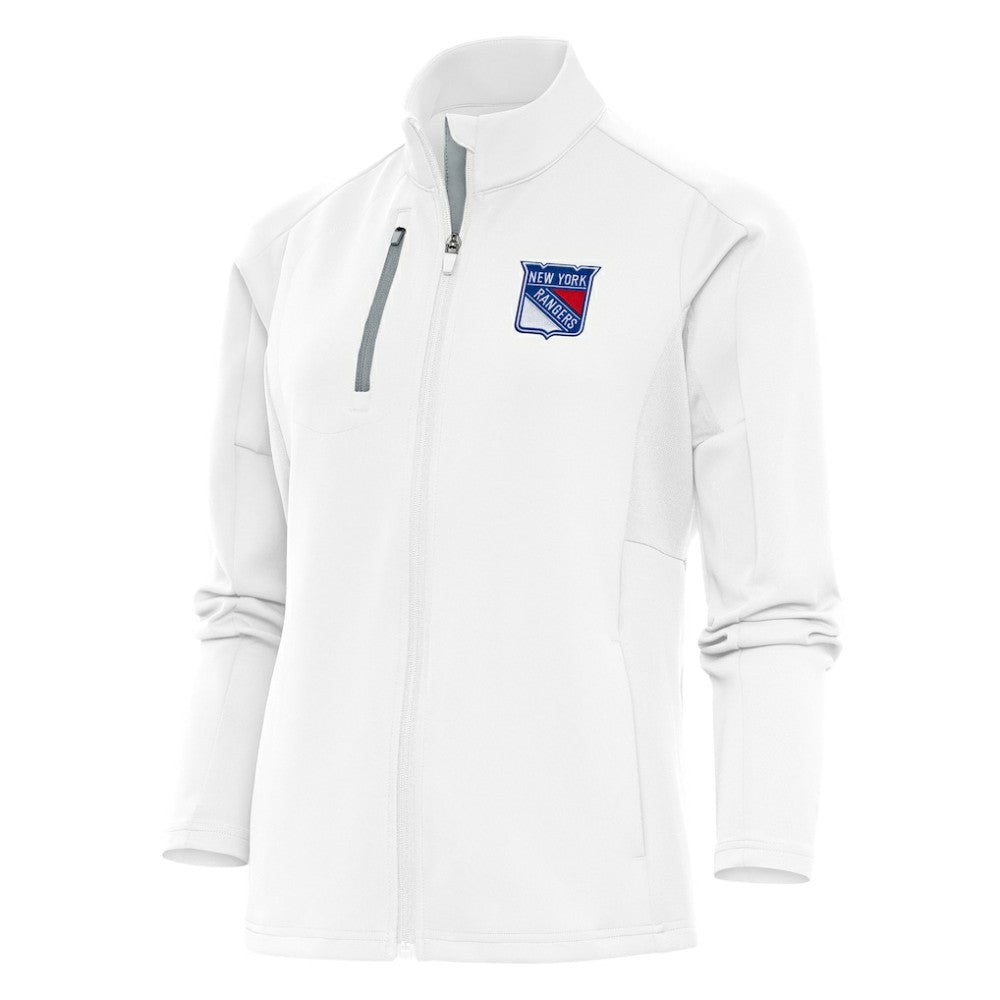 New York Rangers Antigua Women's Team Logo Generation Full-Zip Jacket - White | US 5104563