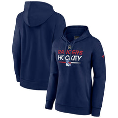 New York Rangers Fanatics Women's Authentic Pro Pullover Hoodie - Navy | US 5105291