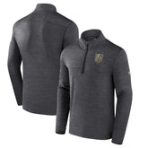 Vegas Golden Knights Fanatics Authentic Pro Quarter-Zip Pullover Top - Heather Charcoal | US 5105863