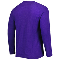 Phoenix Suns Concepts Sport Left Chest Henley Raglan Long Sleeve Top Heathered Purple