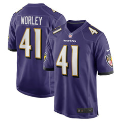 Daryl Worley Baltimore Ravens Game Player Jersey - Purple Jerseys