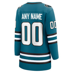 San Jose Sharks Fanatics Women's Home Breakaway Custom Jersey - Teal | US 5111273