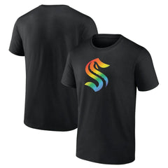 Seattle Kraken Pride Logo T-Shirt - Black | US 5111703