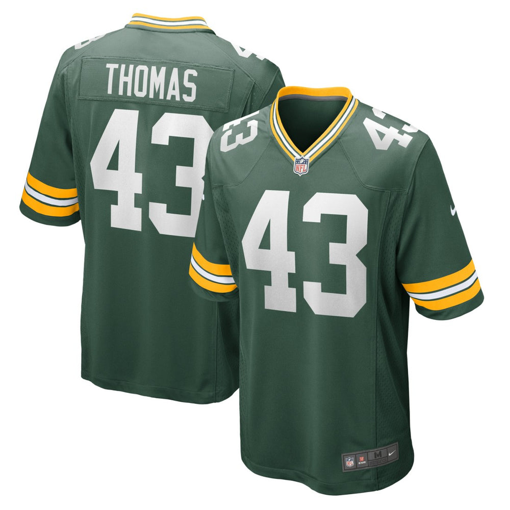 Kiondre Thomas Green Bay Packers Game Player Jersey - Green Jerseys