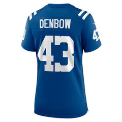 Trevor Denbow Indianapolis Colts Women's Game Player Jersey - Royal Jerseys