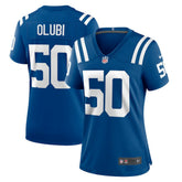 Segun Olubi Indianapolis Colts Women's Game Player Jersey - Royal Jerseys