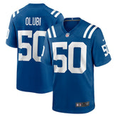 Segun Olubi Indianapolis Colts Game Player Jersey - Royal Jerseys