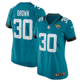 Montaric Brown Jacksonville Jaguars Women's Game Player Jersey - Teal Jerseys