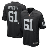 Jordan Meredith Las Vegas Raiders Game Player Jersey - Black Jerseys