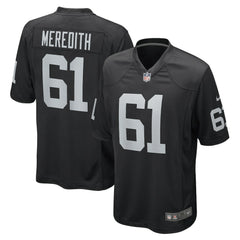 Jordan Meredith Las Vegas Raiders Game Player Jersey - Black Jerseys