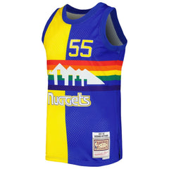 Dikembe Mutombo Denver Nuggets Hardwood Classics 1991/92 Split Swingman Jersey Royal/Gold - Mitchell & Ness