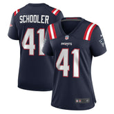 Brenden Schooler New England Patriots Women's Game Jersey - Navy Jerseys