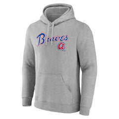 Atlanta Braves Wahconah Pullover Hoodie - Gray Hoodies