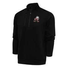 Cleveland Browns Antigua Team Logo Throwback Generation Quarter-Zip Pullover Top - Black Pullover