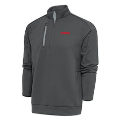 Kansas City Chiefs Antigua Team Logo Throwback Generation Quarter-Zip Pullover Top - Charcoal Pullover
