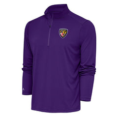 Baltimore Ravens Antigua Team Logo Throwback Tribute Quarter-Zip Pullover Top - Purple Pullover