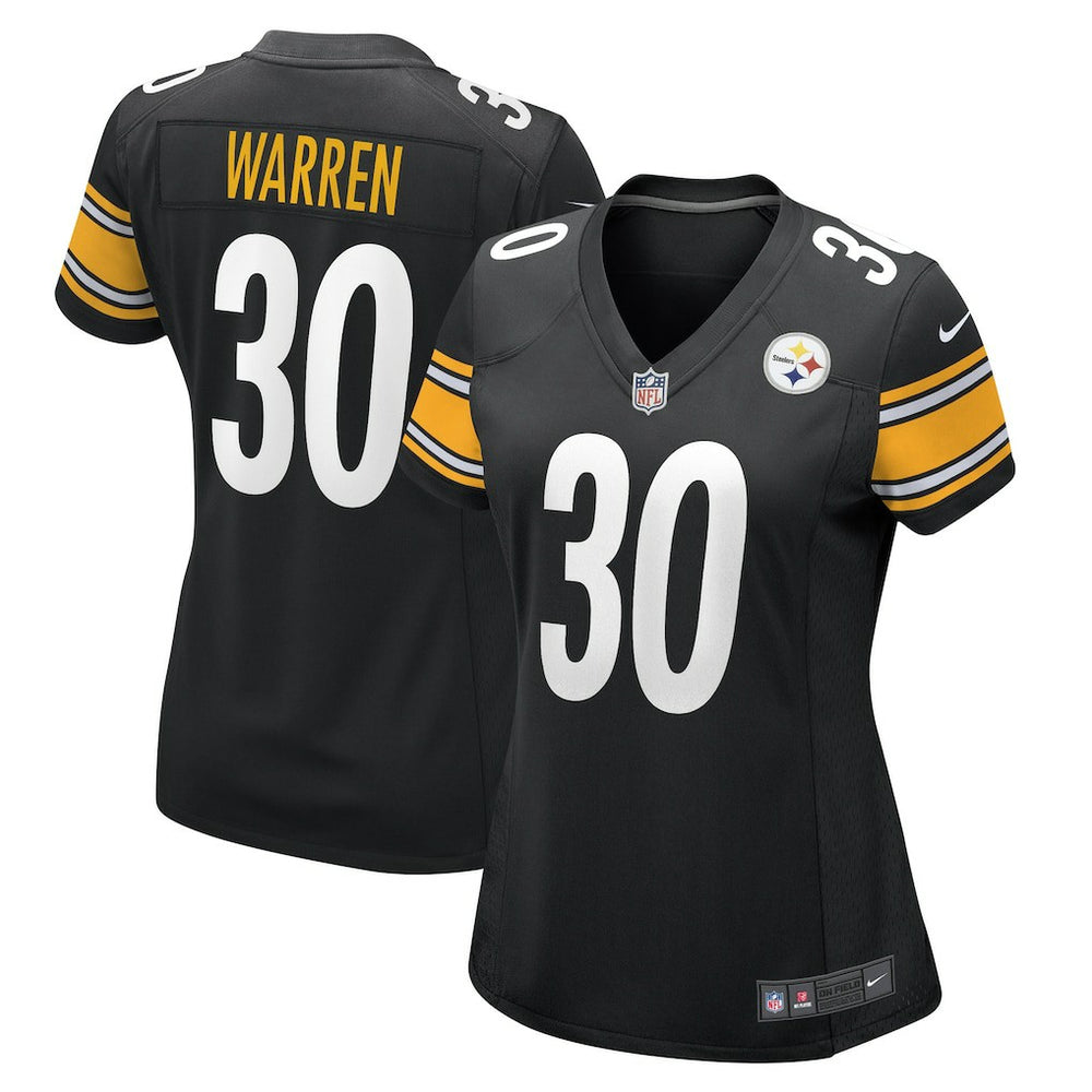 Jaylen Warren Pittsburgh Steelers Women's Game Player Jersey - Black Jerseys
