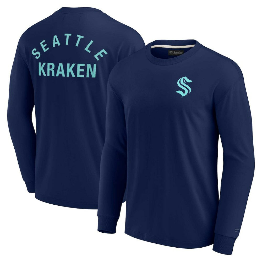 Seattle Kraken Fanatics Unisex Elements Super Soft Long Sleeve T-Shirt - Navy | US 5120868