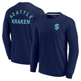 Seattle Kraken Fanatics Unisex Elements Super Soft Long Sleeve T-Shirt - Navy | US 5120868