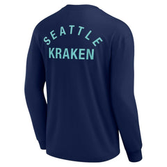 Seattle Kraken Fanatics Unisex Elements Super Soft Long Sleeve T-Shirt - Navy | US 5120868