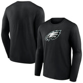 Philadelphia Eagles Primary Team Logo Long Sleeve T-Shirt - Black T-shirts