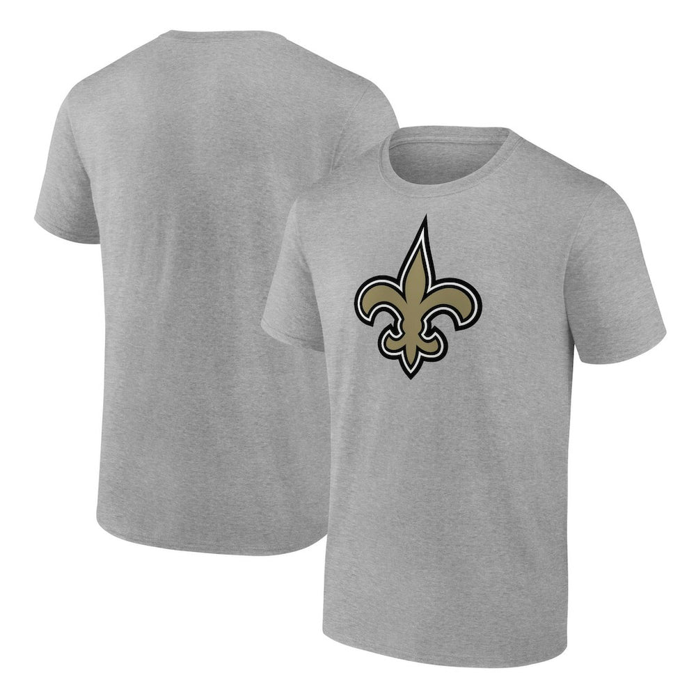 New Orleans Saints Primary Logo T-Shirt - Heather Gray T-shirts
