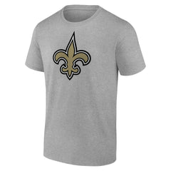 New Orleans Saints Primary Logo T-Shirt - Heather Gray T-shirts