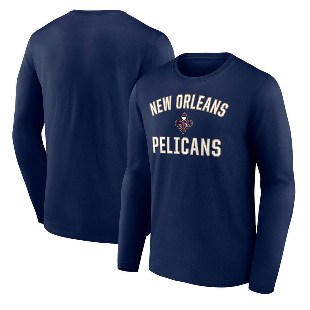 New Orleans Pelicans Victory Arch Team Long Sleeve T-Shirt Navy outlet