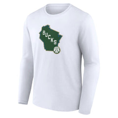 Milwaukee Bucks Alternate Logo Long Sleeve T-Shirt White