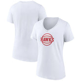 Atlanta Hawks Women's Alternate Logo V-Neck T-Shirt White outlet