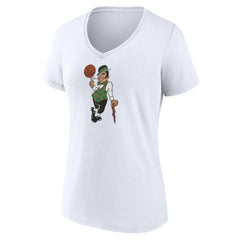 Boston Celtics Women's Alternate Logo V-Neck T-Shirt White