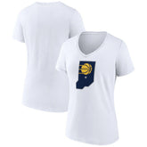 Indiana Pacers Women's Alternate Logo V-Neck T-Shirt White