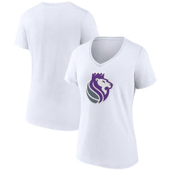 Sacramento Kings Women's Alternate Logo V-Neck T-Shirt White outlet