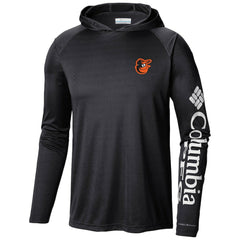 Baltimore Orioles Columbia Terminal Tackle Long Sleeve Hoodie T-Shirt - Black Hoodies
