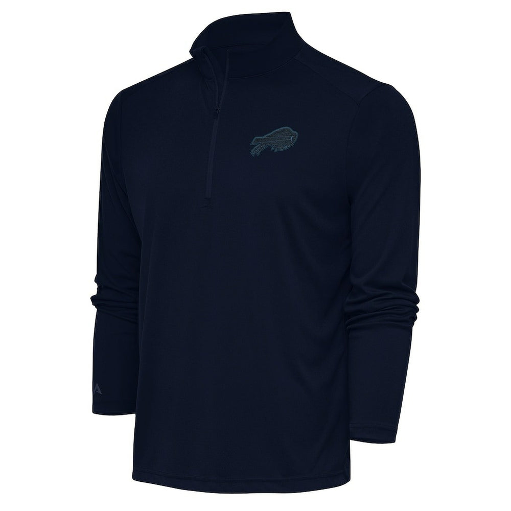 Buffalo Bills Antigua Tonal Logo Tribute Quarter-Zip Pullover Top - Navy Pullover