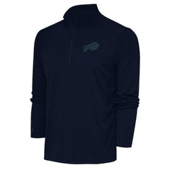 Buffalo Bills Antigua Tonal Logo Tribute Quarter-Zip Pullover Top - Navy Pullover