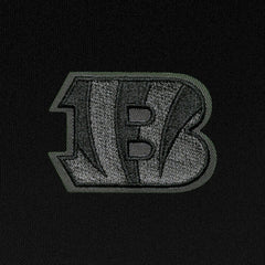 Cincinnati Bengals Antigua Tonal Logo Tribute Quarter-Zip Pullover Top - Black Pullover