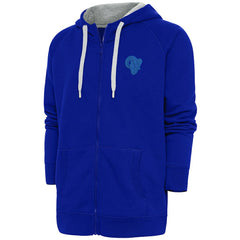 Los Angeles Rams Antigua Tonal Logo Victory Full-Zip Hoodie - Royal Hoodies