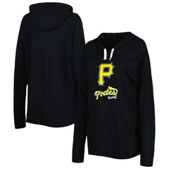 Pittsburgh Pirates Touch Women's Pre-Game Raglan Pullover Hoodie - Black Hoodies