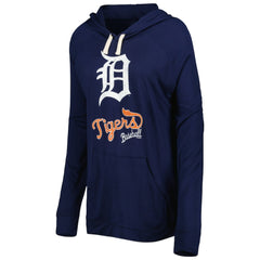 Detroit Tigers Touch Women's Pre-Game Raglan Pullover Hoodie - Navy Hoodies