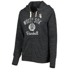 Chicago White Sox Touch Women's Training Camp Tri-Blend Lightweight Full-Zip Hoodie - Black Hoodies