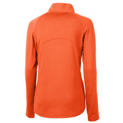 Chicago Bears Cutter & Buck Women's Throwback Logo Adapt Eco Knit Stretch Recycled Half-Zip Pullover Top - Orange Pullover