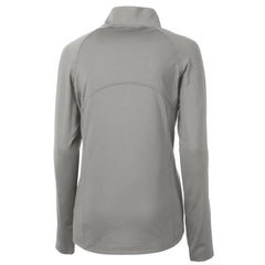 Denver Broncos Cutter & Buck Women's Throwback Logo Adapt Eco Knit Stretch Recycled Half-Zip Pullover Top - Gray Pullover